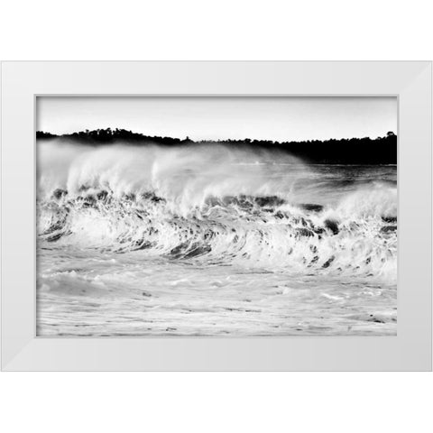 Carmel Waves II White Modern Wood Framed Art Print by Peterson, Lee