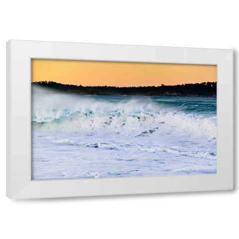Carmel Waves I White Modern Wood Framed Art Print by Peterson, Lee