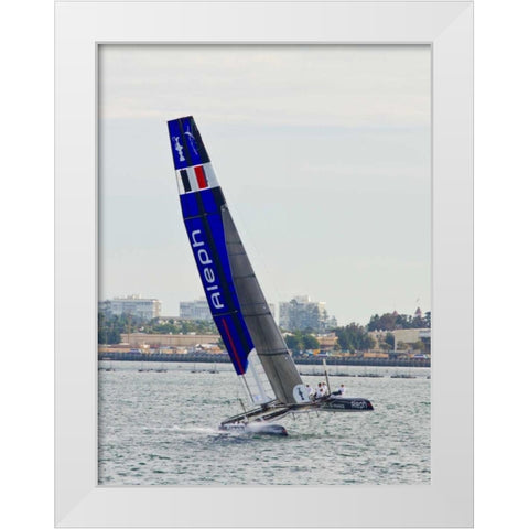 Americas Cup I White Modern Wood Framed Art Print by Peterson, Lee