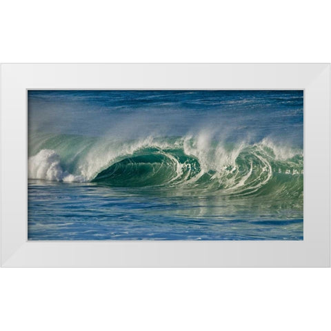 Ocean Waves I White Modern Wood Framed Art Print by Peterson, Lee