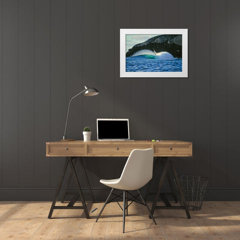 Ocean Waves III White Modern Wood Framed Art Print by Peterson, Lee