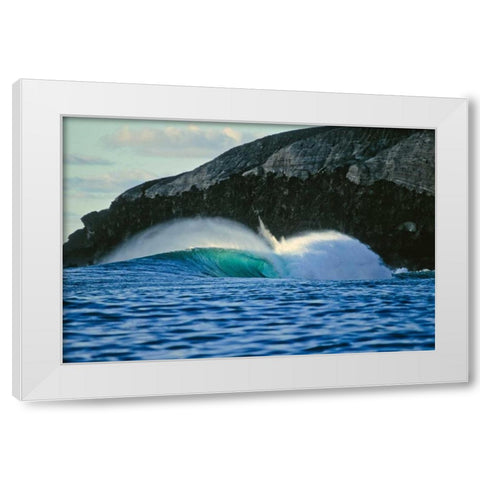 Ocean Waves III White Modern Wood Framed Art Print by Peterson, Lee