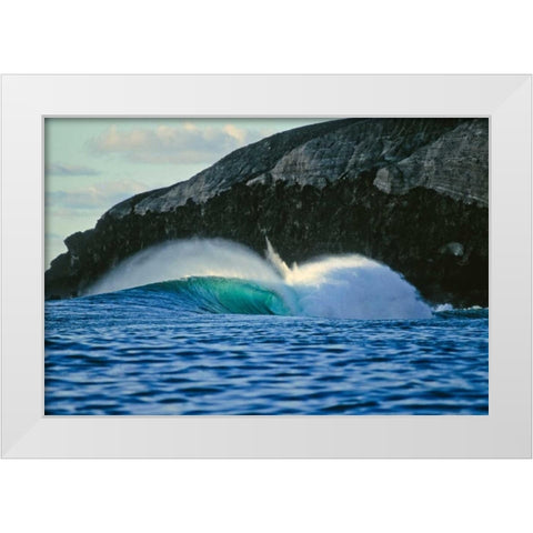 Ocean Waves III White Modern Wood Framed Art Print by Peterson, Lee
