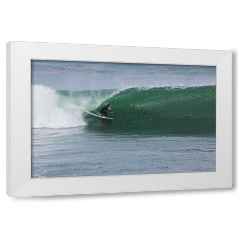 Surfing VI White Modern Wood Framed Art Print by Peterson, Lee