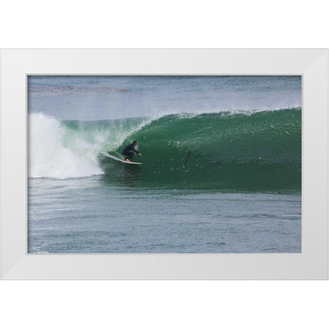 Surfing VI White Modern Wood Framed Art Print by Peterson, Lee