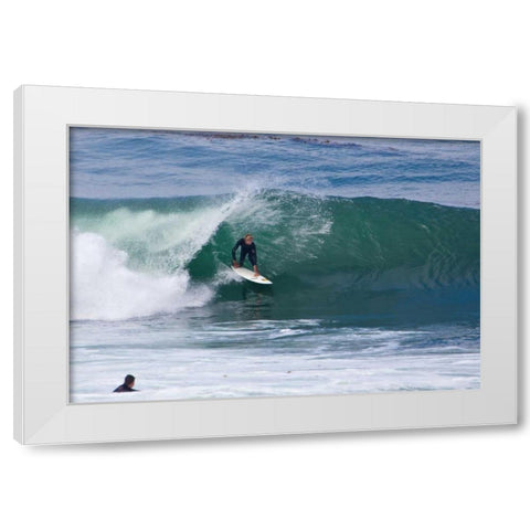 Surfing IX White Modern Wood Framed Art Print by Peterson, Lee