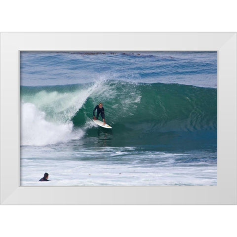 Surfing IX White Modern Wood Framed Art Print by Peterson, Lee