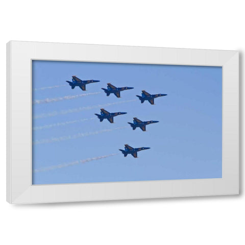 Air Show IV White Modern Wood Framed Art Print by Peterson, Lee