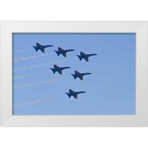 Air Show IV White Modern Wood Framed Art Print by Peterson, Lee