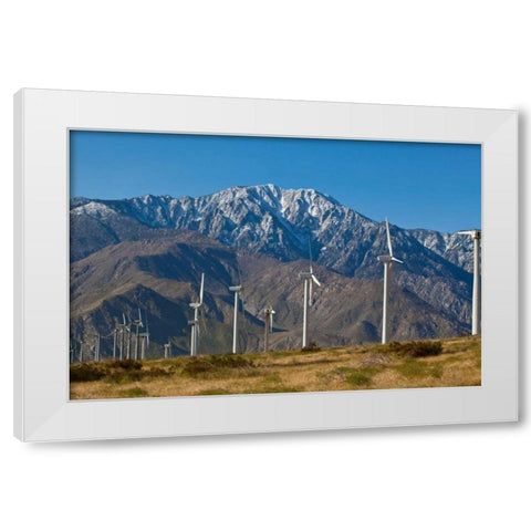 Windmills II White Modern Wood Framed Art Print by Peterson, Lee