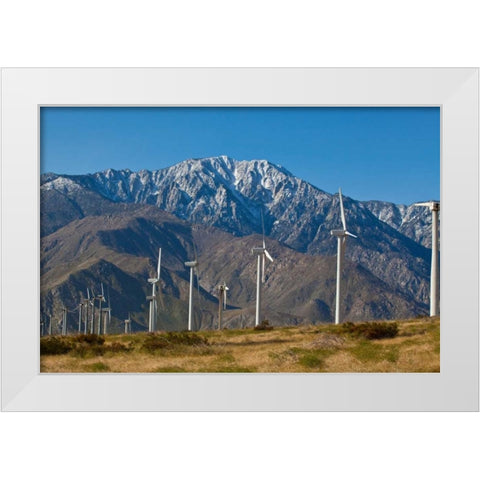 Windmills II White Modern Wood Framed Art Print by Peterson, Lee