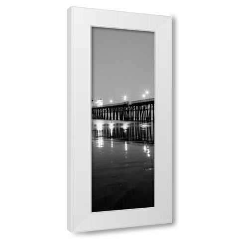 Pier Night Panel I White Modern Wood Framed Art Print by Peterson, Lee