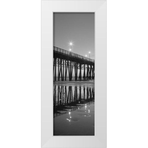 Pier Night Panel II White Modern Wood Framed Art Print by Peterson, Lee