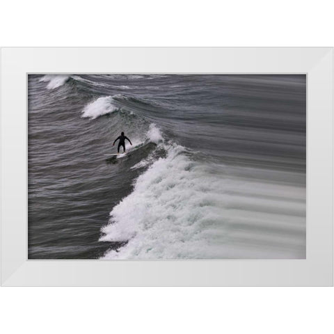 Oceanside Surf I White Modern Wood Framed Art Print by Peterson, Lee