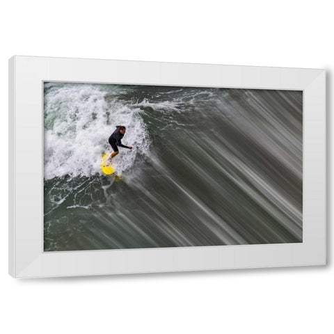 Oceanside Surf II White Modern Wood Framed Art Print by Peterson, Lee
