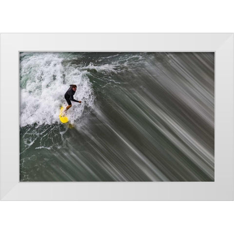Oceanside Surf II White Modern Wood Framed Art Print by Peterson, Lee