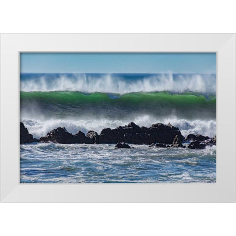 North Cayucos II White Modern Wood Framed Art Print by Peterson, Lee