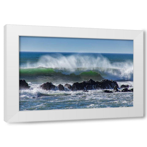North Cayucos IV White Modern Wood Framed Art Print by Peterson, Lee