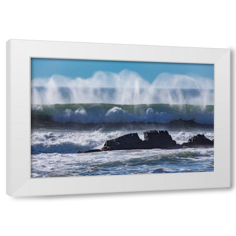 North Cayucos VI White Modern Wood Framed Art Print by Peterson, Lee