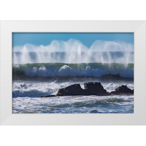 North Cayucos VI White Modern Wood Framed Art Print by Peterson, Lee