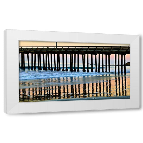 Pier Silhouette II White Modern Wood Framed Art Print by Peterson, Lee