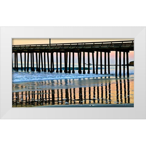 Pier Silhouette II White Modern Wood Framed Art Print by Peterson, Lee