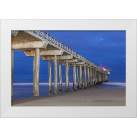 Scripps Pier II White Modern Wood Framed Art Print by Peterson, Lee