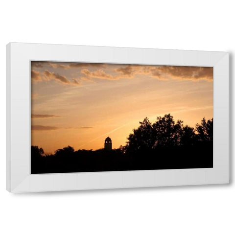 UV Sunset White Modern Wood Framed Art Print by Putman, Tammy