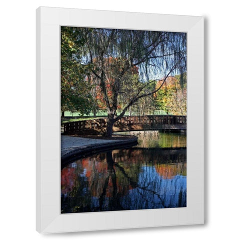 Fall Reflection White Modern Wood Framed Art Print by Putman, Tammy