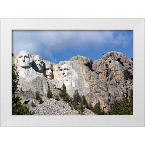 Mt. Rushmore II White Modern Wood Framed Art Print by Putman, Tammy