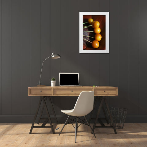 Berries II White Modern Wood Framed Art Print by Putman, Tammy