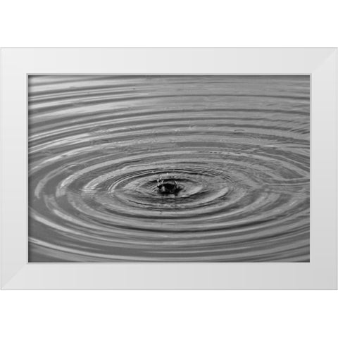 Ripples I White Modern Wood Framed Art Print by Putman, Tammy