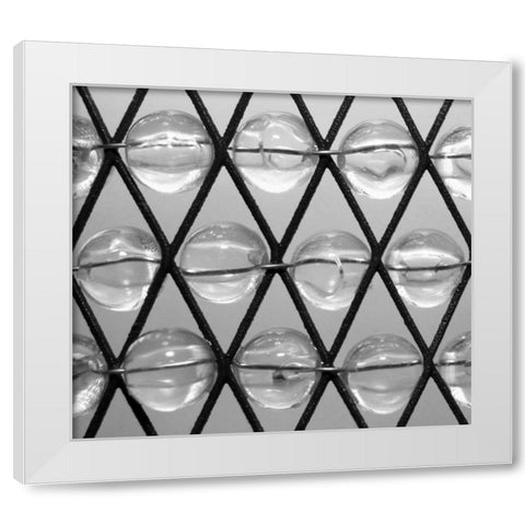 Beads I White Modern Wood Framed Art Print by Putman, Tammy