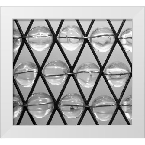 Beads I White Modern Wood Framed Art Print by Putman, Tammy