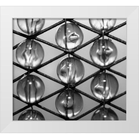 Beads II White Modern Wood Framed Art Print by Putman, Tammy