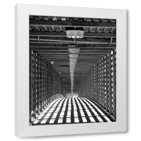 Freight Bridge I White Modern Wood Framed Art Print by Putman, Tammy