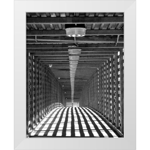 Freight Bridge I White Modern Wood Framed Art Print by Putman, Tammy