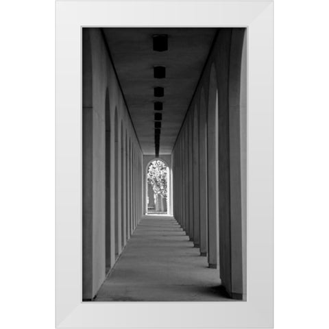 The Walkway White Modern Wood Framed Art Print by Putman, Tammy