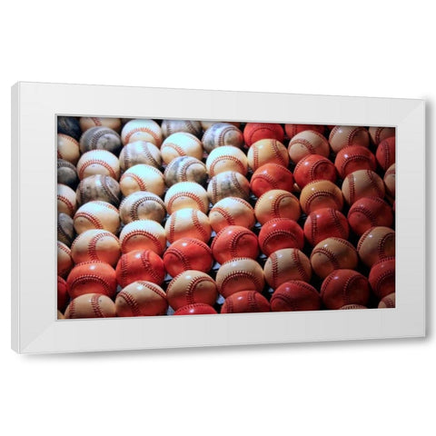 Americas Pastime I White Modern Wood Framed Art Print by Putman, Tammy