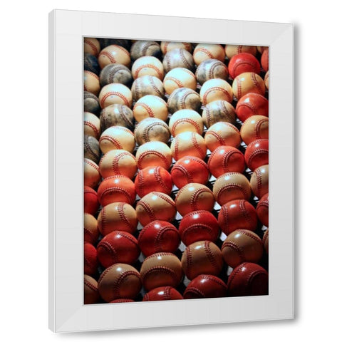 Americas Pastime II White Modern Wood Framed Art Print by Putman, Tammy