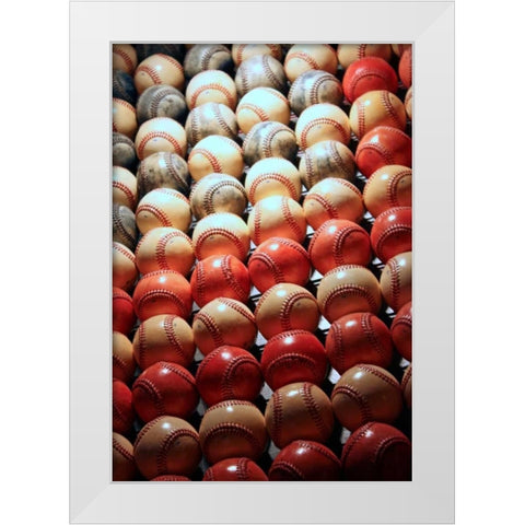 Americas Pastime II White Modern Wood Framed Art Print by Putman, Tammy