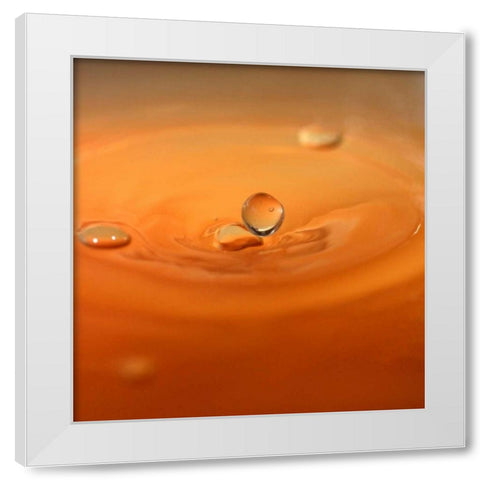 Tomato Soup Drop II White Modern Wood Framed Art Print by Putman, Tammy