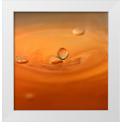 Tomato Soup Drop II White Modern Wood Framed Art Print by Putman, Tammy