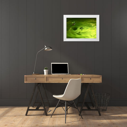 Lemon Lime Drop I White Modern Wood Framed Art Print by Putman, Tammy