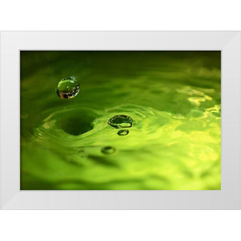 Lemon Lime Drop I White Modern Wood Framed Art Print by Putman, Tammy
