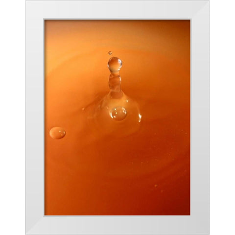 Tomato Soup Drop III White Modern Wood Framed Art Print by Putman, Tammy