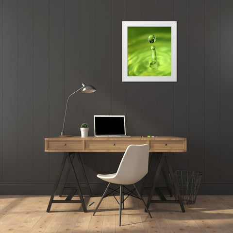 Lemon Lime Drop III White Modern Wood Framed Art Print by Putman, Tammy