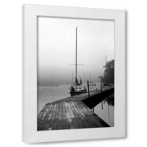Docked I White Modern Wood Framed Art Print by Putman, Tammy