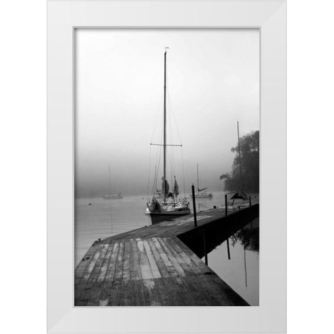 Docked I White Modern Wood Framed Art Print by Putman, Tammy