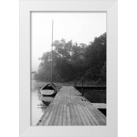 Docked II White Modern Wood Framed Art Print by Putman, Tammy
